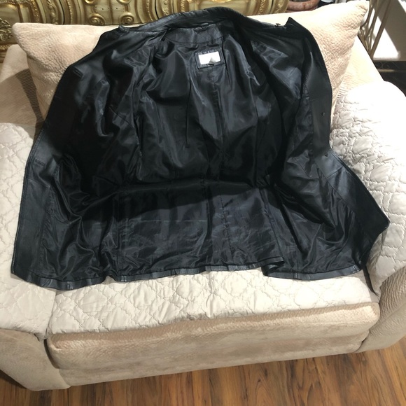 Worthington New Black Leather Coat - Picture 3 of 4